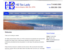 Tablet Screenshot of hbtaxlady.com